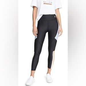 P.E Nation Alpine Leggings Black Orange Blue Size XS